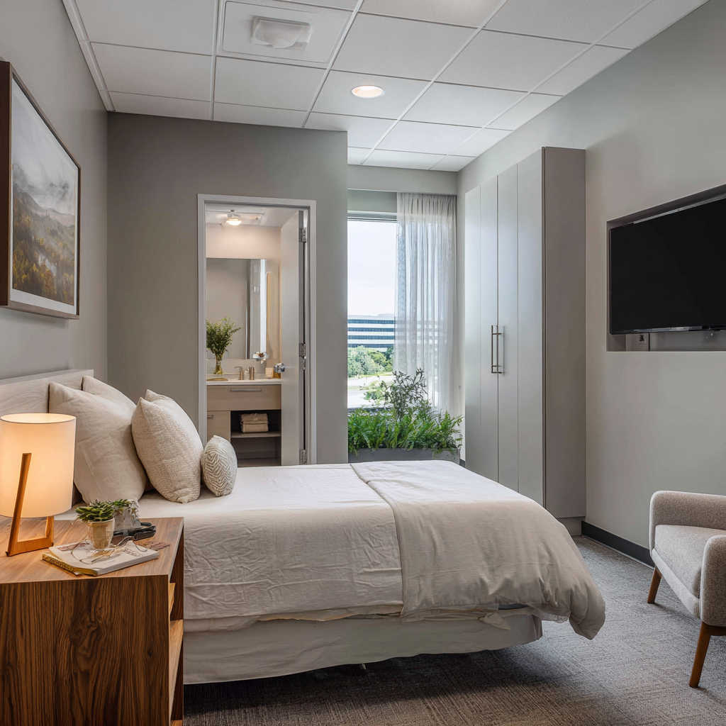 Group therapy room with natural lighting at HWC Wellness in Hesperia, California